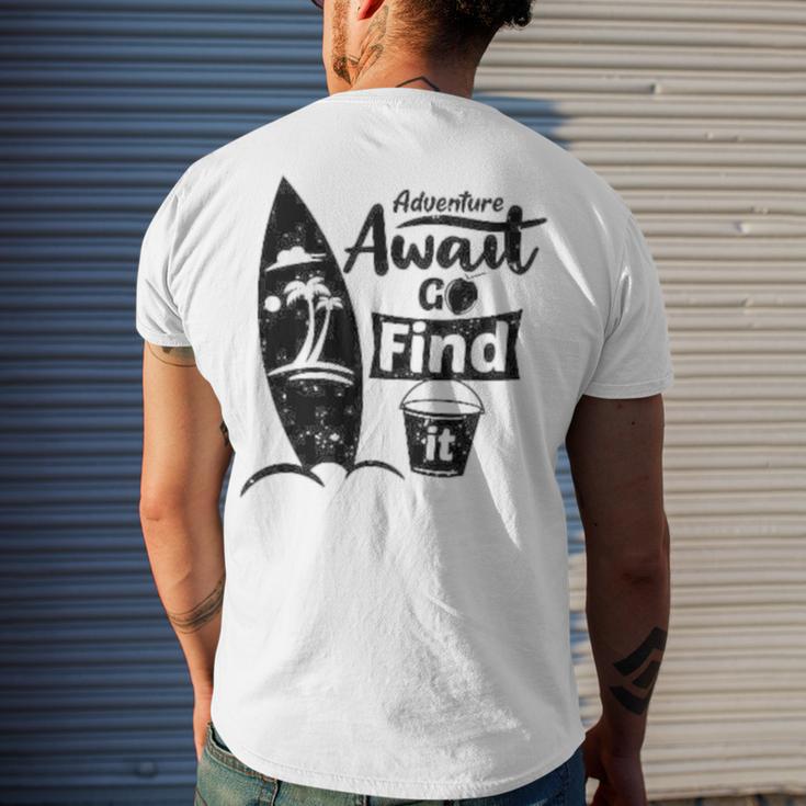 Adventure Await Go Find Itsummer Shirt Travel Tee Adventure Shirts Action Shirt Funny Tees Graphic Tees Men's Crewneck Short Sleeve Back Print T-shirt Gifts for Him