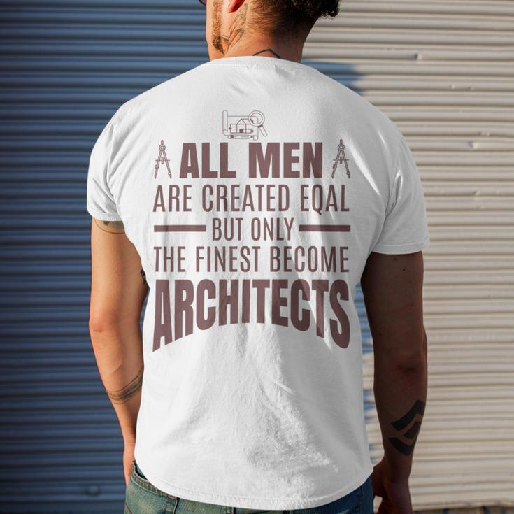 All Men Are Created Eqal But Only Men's Crewneck Short Sleeve Back Print T-shirt Gifts for Him