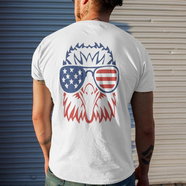 American Flag Eagle 4Th Of July Usa Sunglasses Patriotic Men's Back Print T-shirt Gifts for Him
