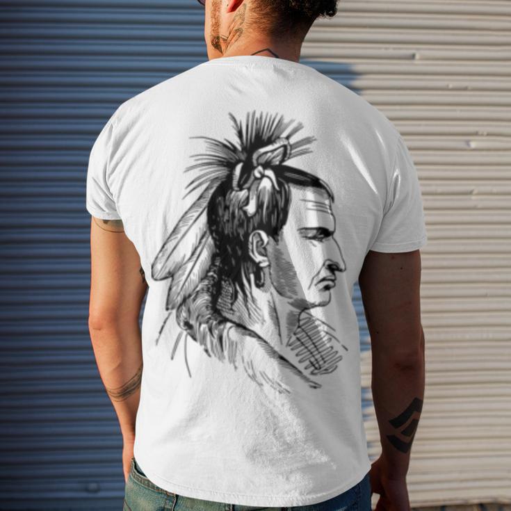 American Native Indian Graphics Men's Crewneck Short Sleeve Back Print T-shirt Gifts for Him