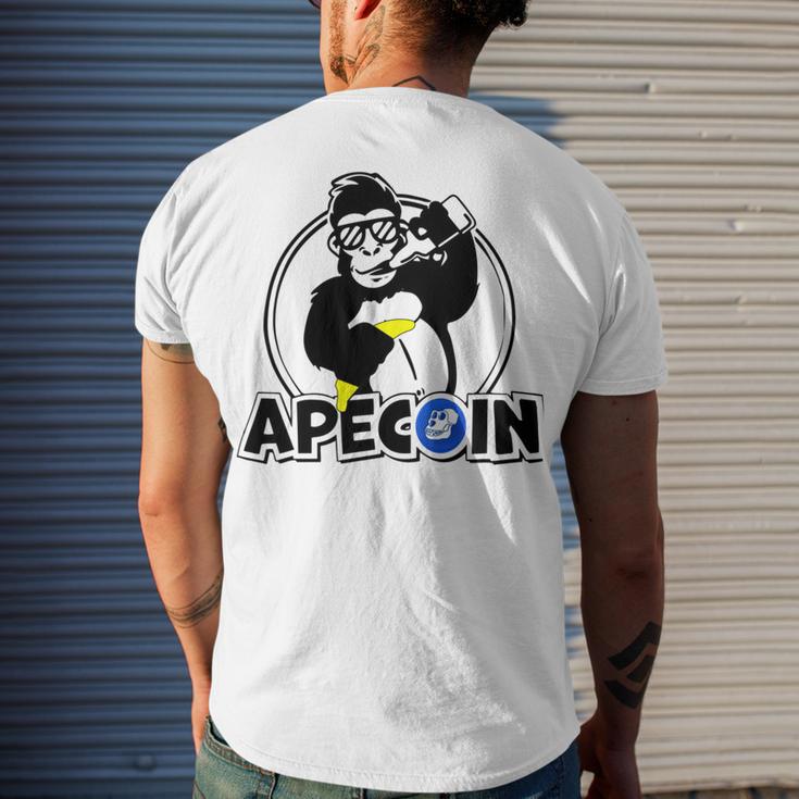 Apecoin Funny Men's Crewneck Short Sleeve Back Print T-shirt Gifts for Him