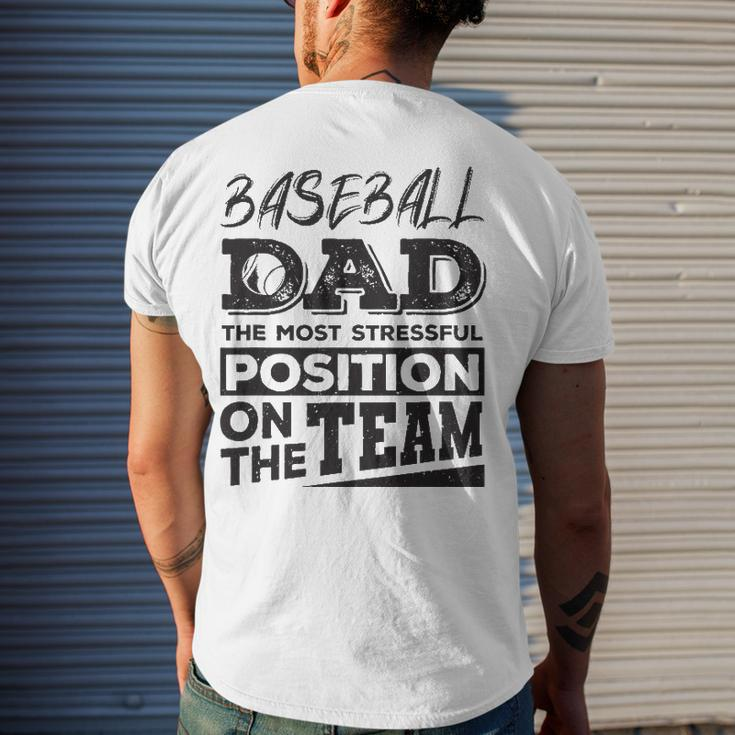Baseball Dad Men Baseball Lover Men's Back Print T-shirt Gifts for Him
