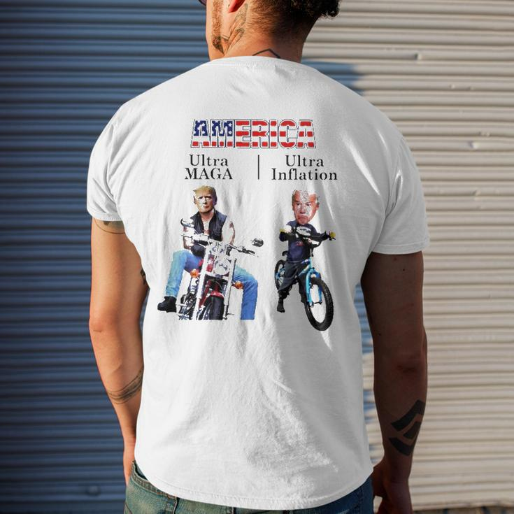 Best America Trump Ultra Maga Biden Ultra Inflation Men's Back Print T-shirt Gifts for Him