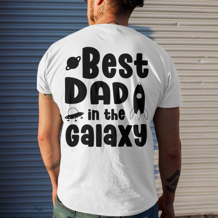 Best Dad In The Galaxy Fathers Day Gift Fathers Gift Dads Gift Men's Crewneck Short Sleeve Back Print T-shirt Gifts for Him