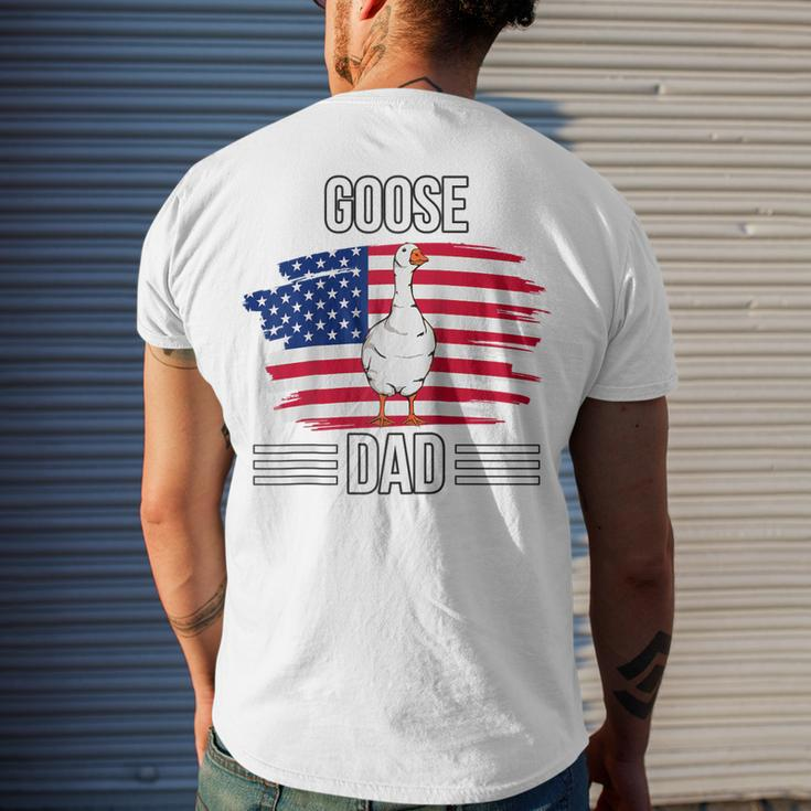 Bird Us Flag 4Th Of July Fathers Day Goose Dad Men's T-shirt Back Print Gifts for Him