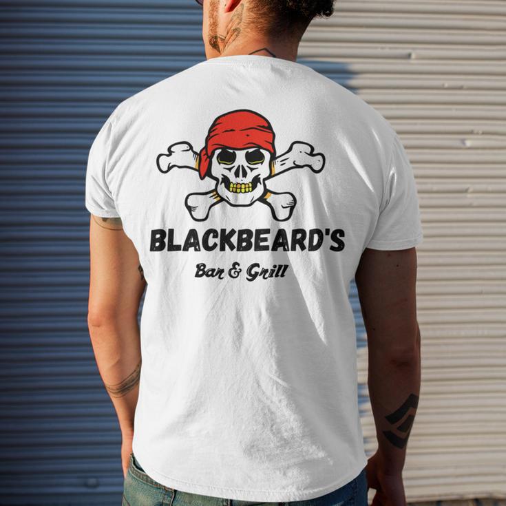 Blackbeards Bar Grill Men's Crewneck Short Sleeve Back Print T-shirt Gifts for Him