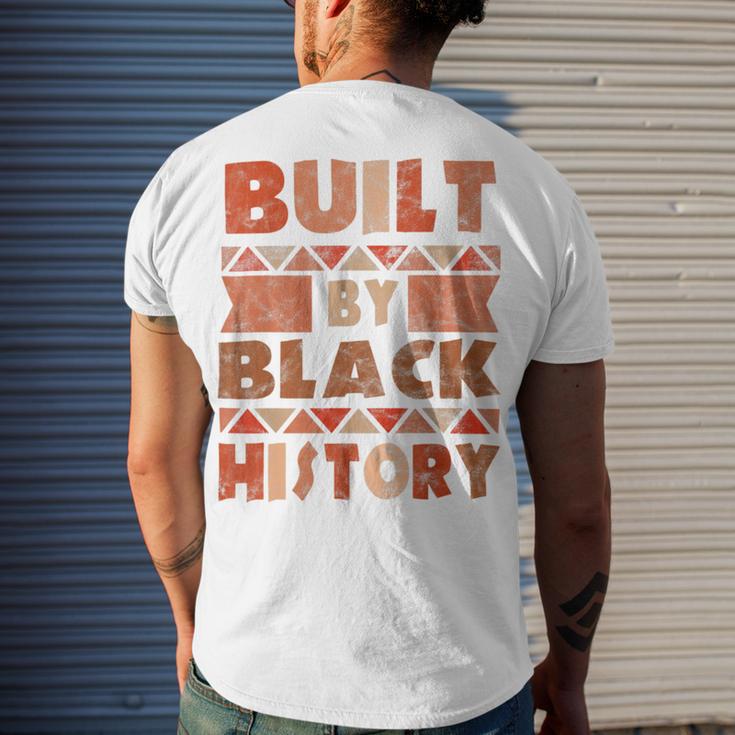 Built By Black History African American Pride Men's Crewneck Short Sleeve Back Print T-shirt Gifts for Him