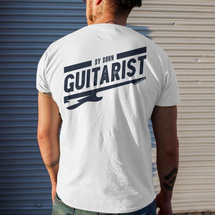 By Born Guitarist Men's Crewneck Short Sleeve Back Print T-shirt Gifts for Him