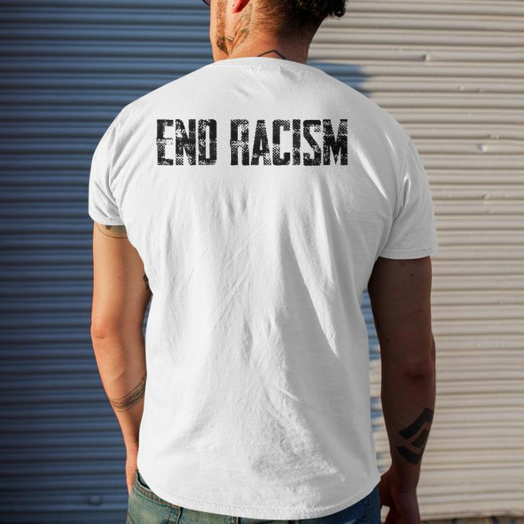 Civil Rights End Racism Mens Protestor Anti-Racist Men's Back Print T-shirt Gifts for Him