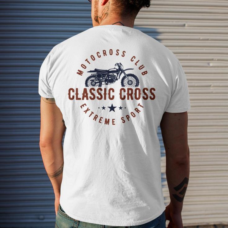 Classic Motor Cross Club Men's Crewneck Short Sleeve Back Print T-shirt Gifts for Him