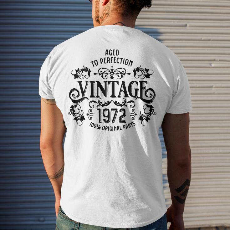 Copy Of 50Th Birthday Born 1972 Vintage Men's Crewneck Short Sleeve Back Print T-shirt Gifts for Him