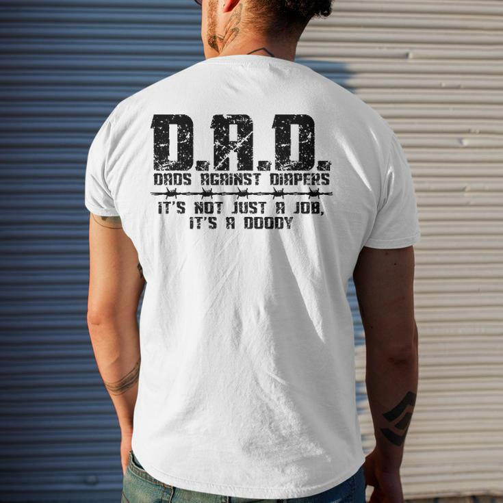 DAD Dads Against Diapers Mens Humor Father Men's Back Print T-shirt Gifts for Him