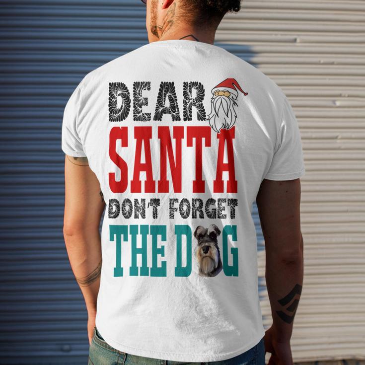 Dear Santa Dont Forget The Dog Men's Crewneck Short Sleeve Back Print T-shirt Gifts for Him