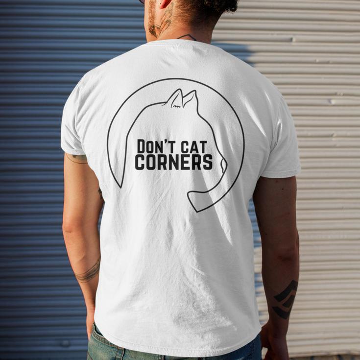 Dont Cat Corners Men's Crewneck Short Sleeve Back Print T-shirt Gifts for Him