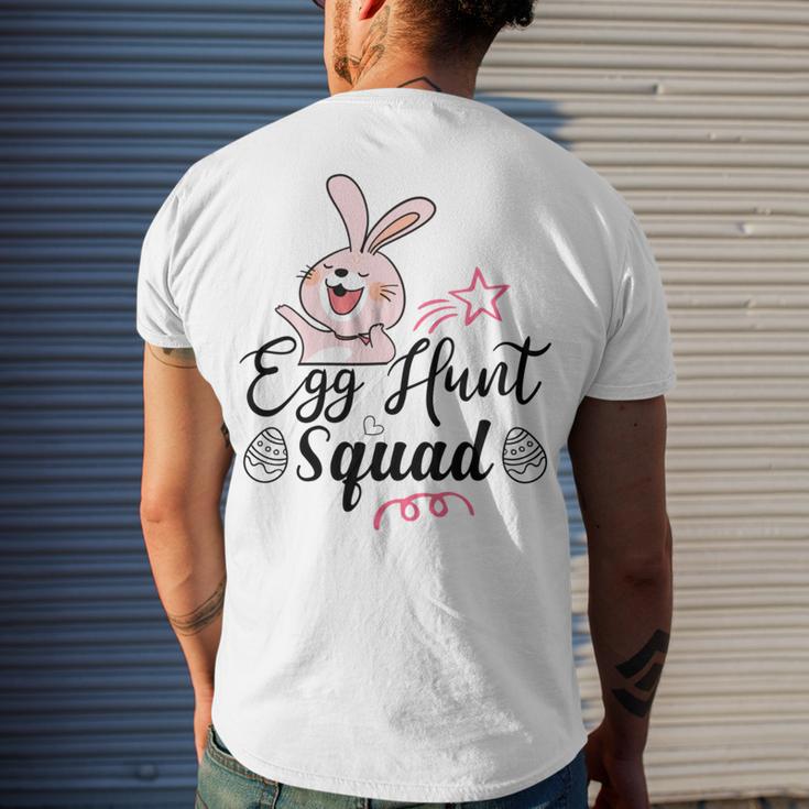 Egg Hunt Squad Men's Crewneck Short Sleeve Back Print T-shirt Gifts for Him