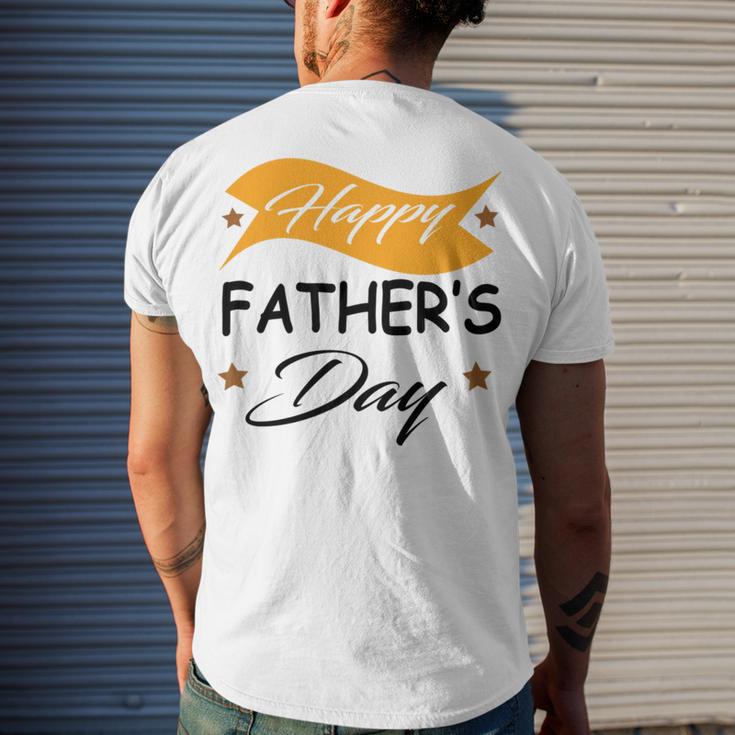 Fathers Day Happy Fathers Day Gift For Your Father Men's Crewneck Short Sleeve Back Print T-shirt Gifts for Him