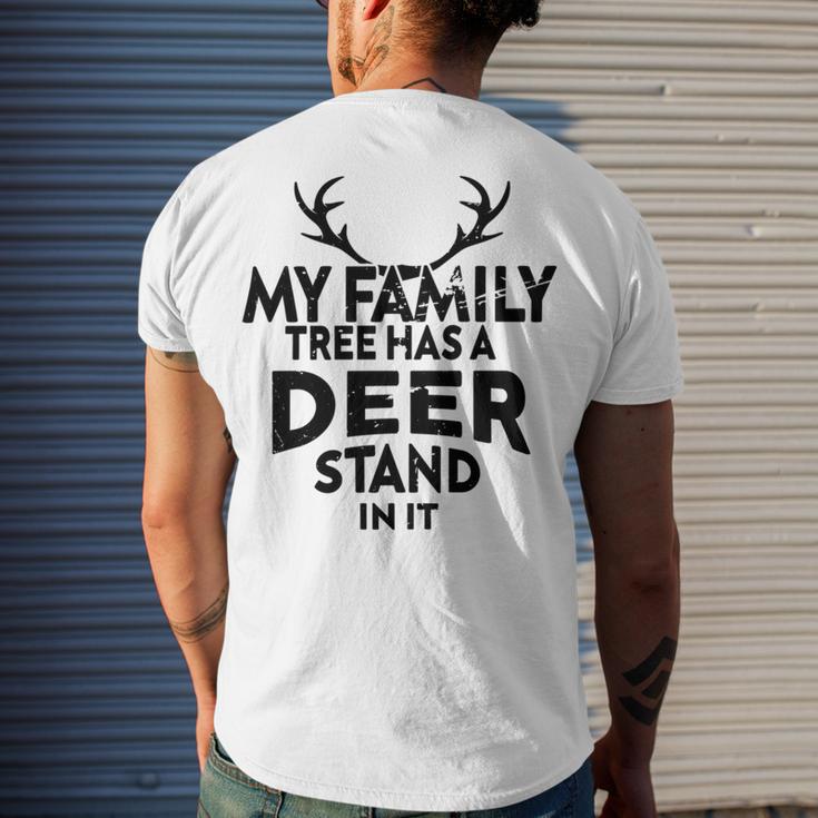 Funny Deer Quotemy Family Tree Has A Deer Stand In It Deer Lovers Men's Crewneck Short Sleeve Back Print T-shirt Gifts for Him