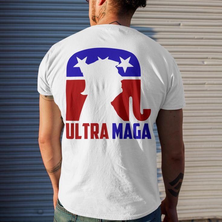 Funny Ultra Maga Gift For Americans Trump Biden Lover Men's Crewneck Short Sleeve Back Print T-shirt Gifts for Him