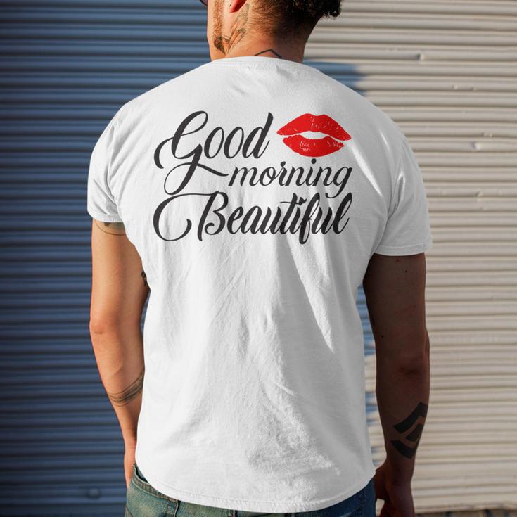 Good Morning Beautiful Men's Crewneck Short Sleeve Back Print T-shirt Gifts for Him