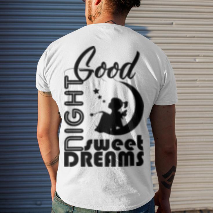 Good Night Sweet Dreams Men's Crewneck Short Sleeve Back Print T-shirt Gifts for Him