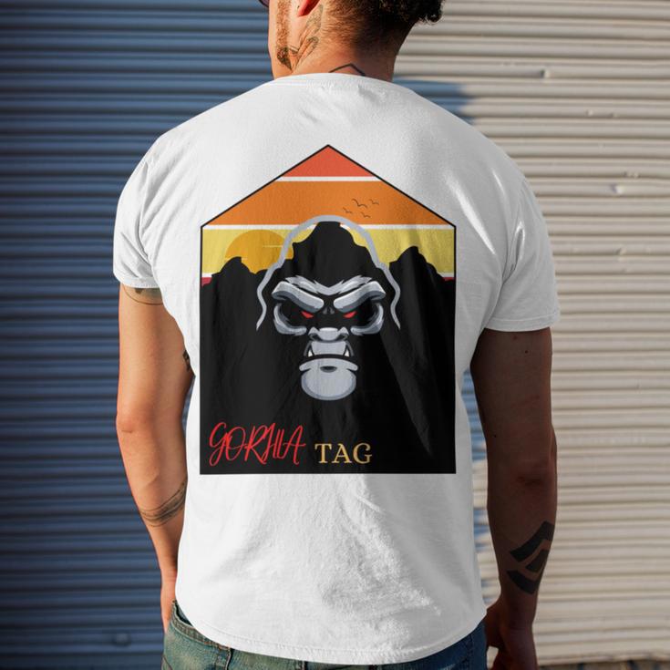 Gorilla Tag Pfp Maker Gorilla Tag Mountain Men's Crewneck Short Sleeve Back Print T-shirt Gifts for Him