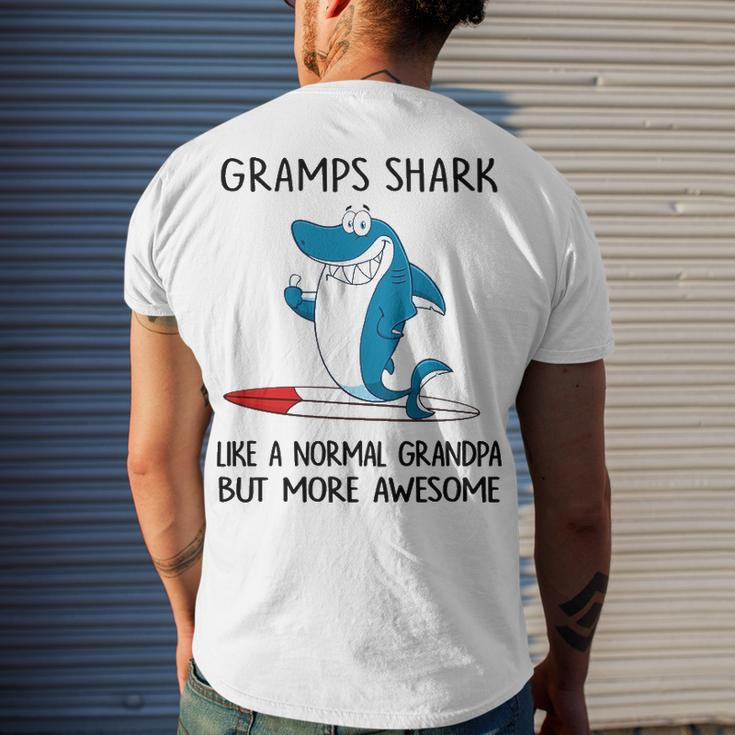 Gramps Grandpa Gramps Shark Like A Normal Grandpa But More Awesome Men's T-Shirt Back Print Gifts for Him