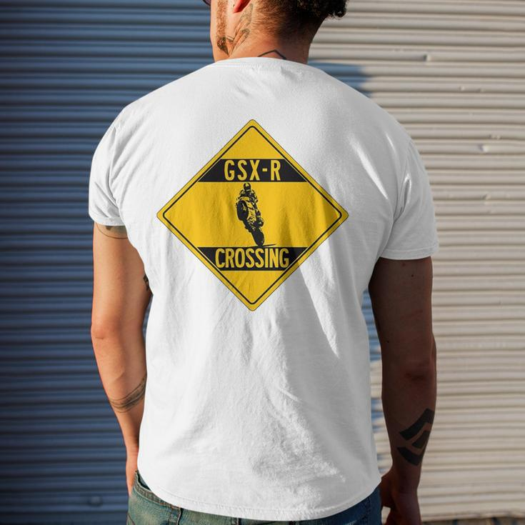 Gsxr Gixxer Crossing Motocross Motorcycle Racing Men's Back Print T-shirt Gifts for Him