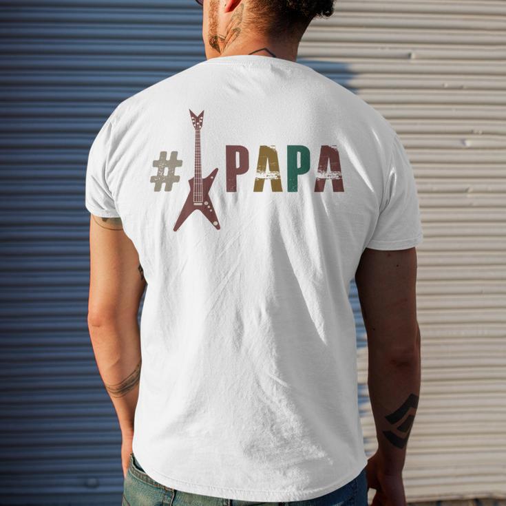 Guitar Papa Men's Crewneck Short Sleeve Back Print T-shirt Gifts for Him