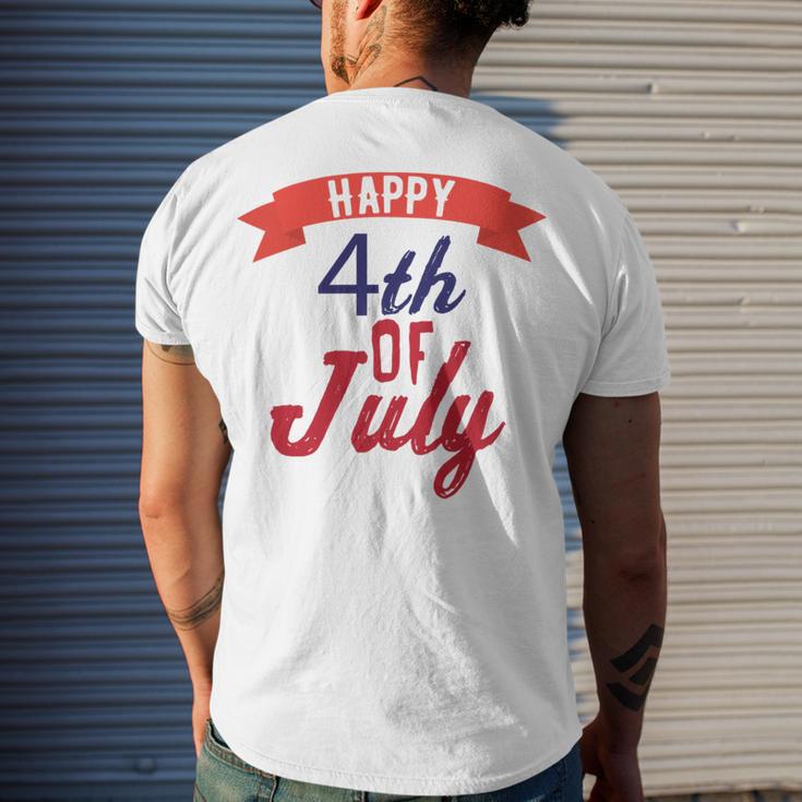 Happy 4Th Of July Independence Day V2 Men's Crewneck Short Sleeve Back Print T-shirt Gifts for Him