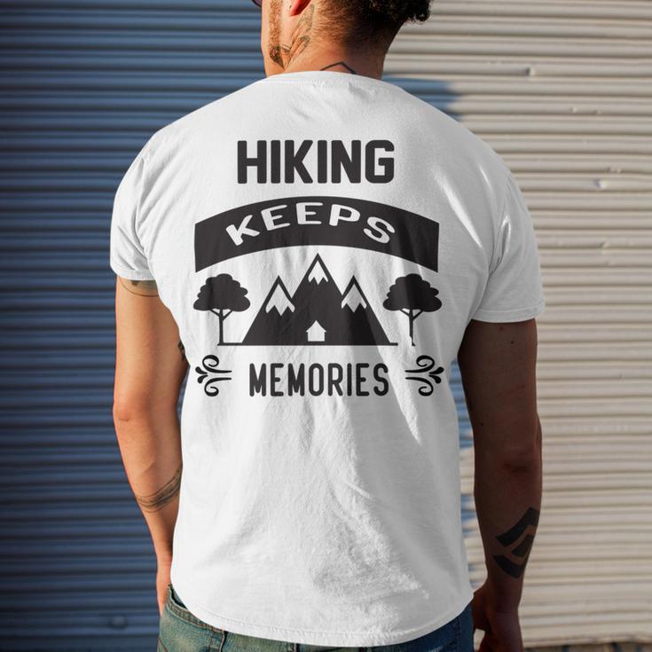 Hiking Keeps Memories Gifts For Who Loves Hiking Hunting V2 Men's Crewneck Short Sleeve Back Print T-shirt Gifts for Him