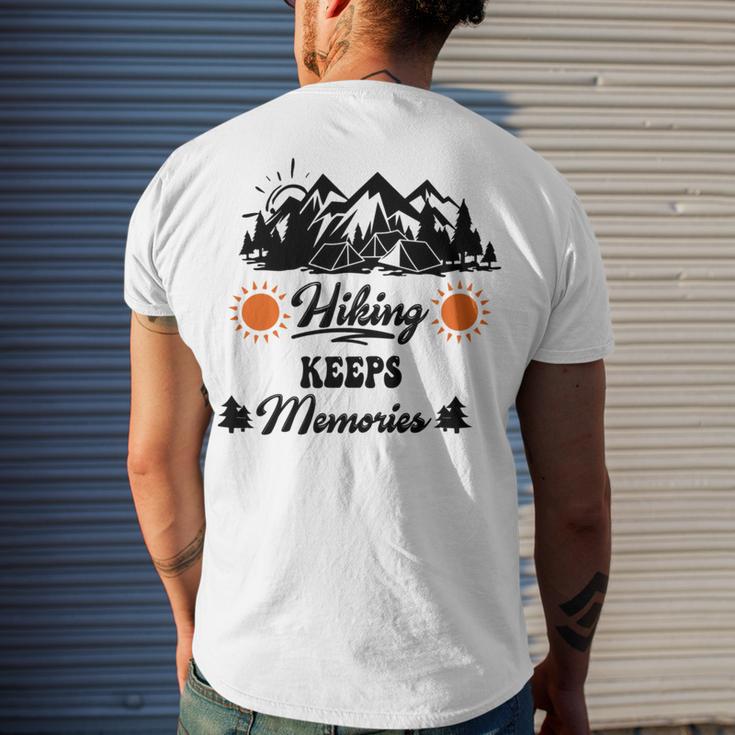 Hiking Keeps Memories V2 Men's Crewneck Short Sleeve Back Print T-shirt Gifts for Him