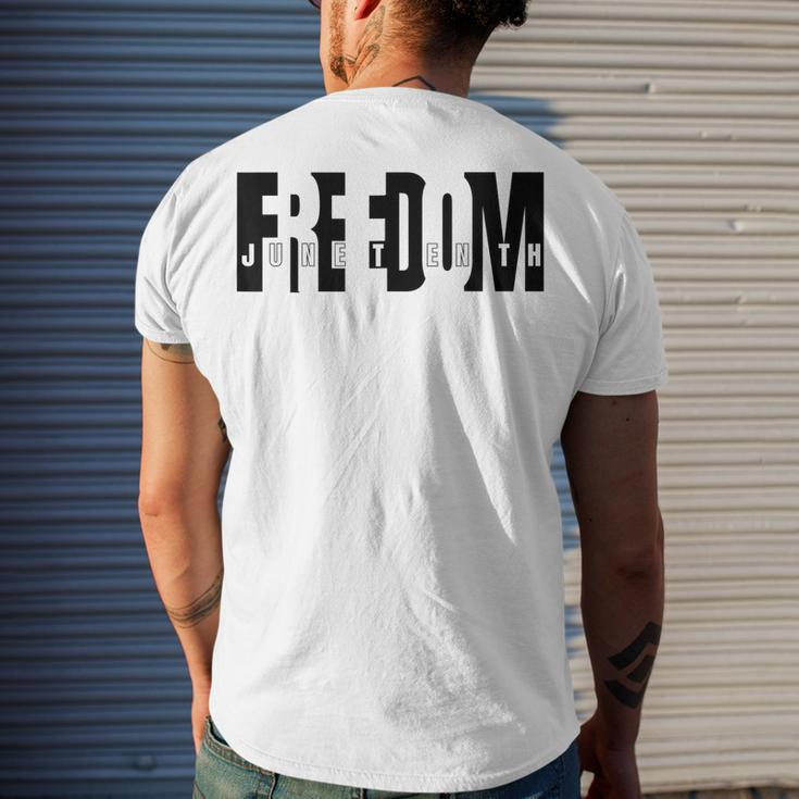 Juneteenth African American Freedom Black History Pride Men's Back Print T-shirt Gifts for Him