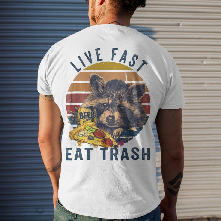 Live Fast Eat Trash 789 Shirt Men's Crewneck Short Sleeve Back Print T-shirt Gifts for Him