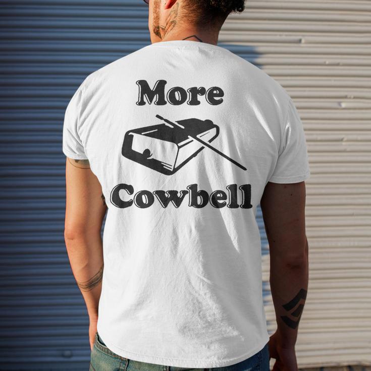 Mens More CowbellShirt Funny Novelty Sarcastic Graphic Adult Humor Tee 175 Trending Shir Men's Crewneck Short Sleeve Back Print T-shirt Gifts for Him