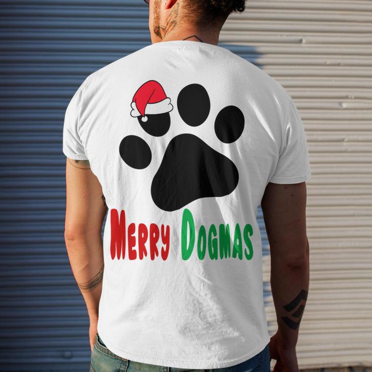 Merry Dogmas Men's Crewneck Short Sleeve Back Print T-shirt Gifts for Him