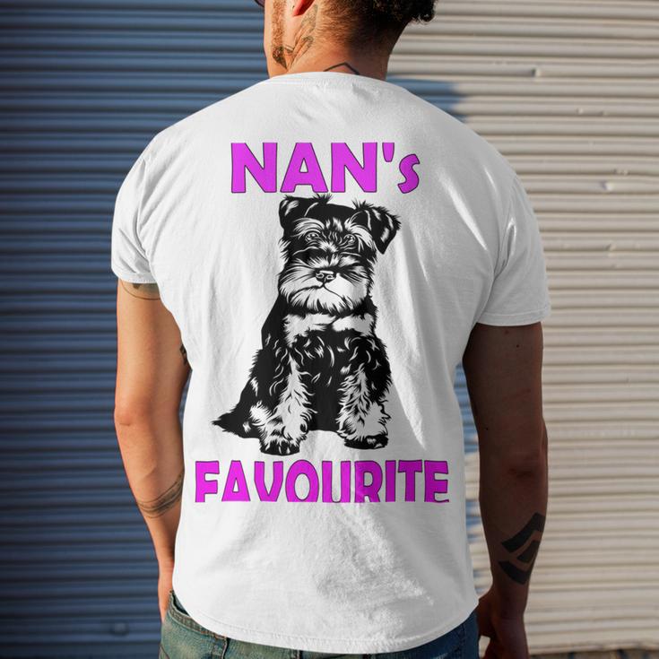 Miniature Schnauzer At Home Nans Favourite Multi Tasking Dog Men's Crewneck Short Sleeve Back Print T-shirt Gifts for Him