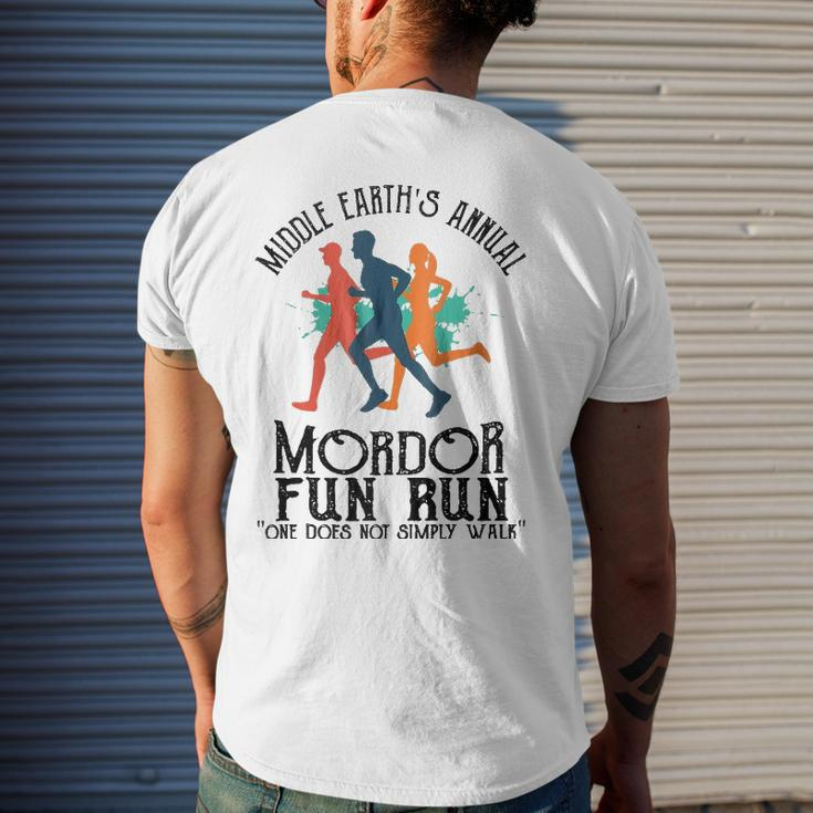 Mordor Fun Run One Does Not Simply Walk Men's Back Print T-shirt Gifts for Him
