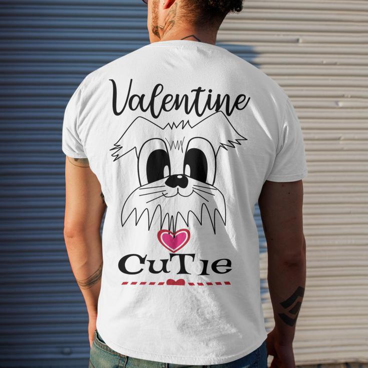 My Valentine Puppy Cutie Men's Crewneck Short Sleeve Back Print T-shirt Gifts for Him