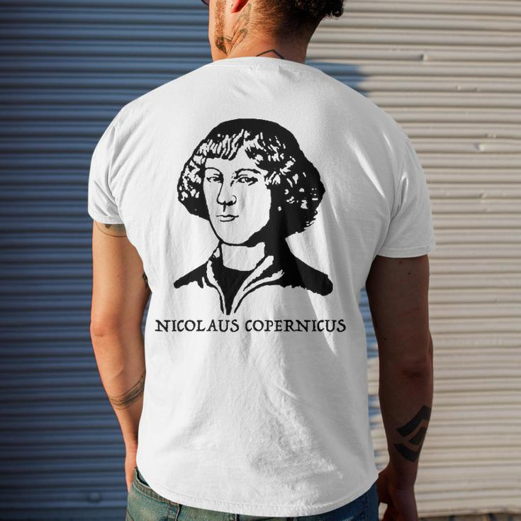 Nicolaus Copernicus Portraittee Men's Back Print T-shirt Gifts for Him