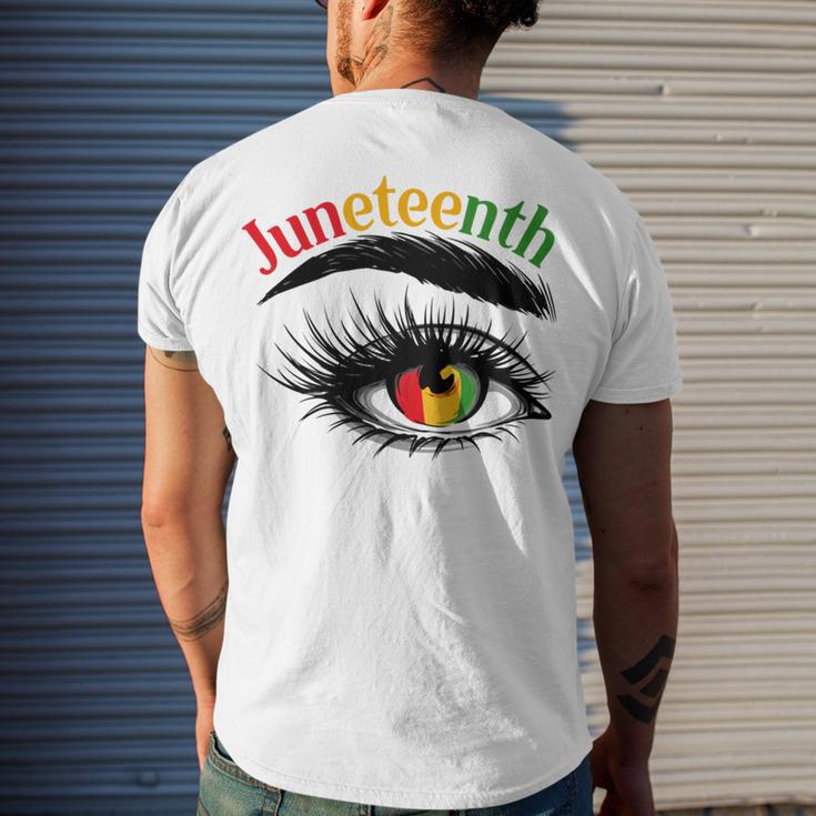 Official 4 Juneteenth - African American Women Black History Pride Men's Crewneck Short Sleeve Back Print T-shirt Gifts for Him