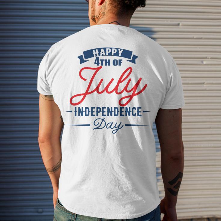 Official Happy 4Th Of July Independence Day Men's Crewneck Short Sleeve Back Print T-shirt Gifts for Him