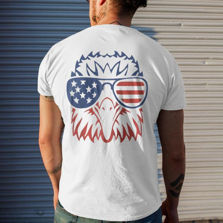 Patriotic Eagle 4Th Of July Usa American Flagraglan Baseball Men's Back Print T-shirt Gifts for Him