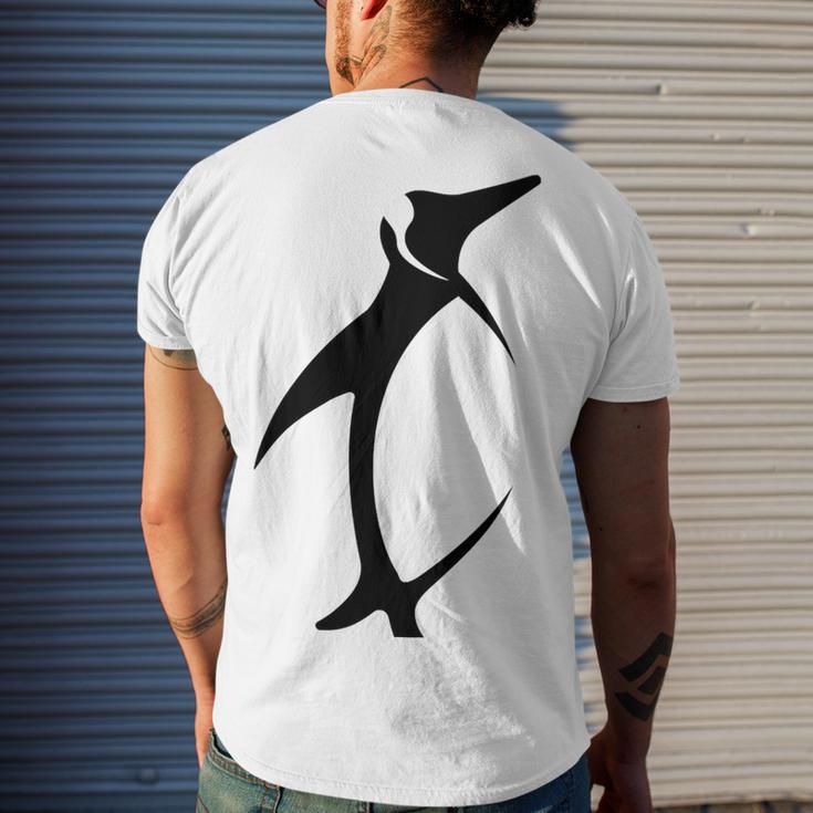 Penguin Icon Men's Crewneck Short Sleeve Back Print T-shirt Gifts for Him