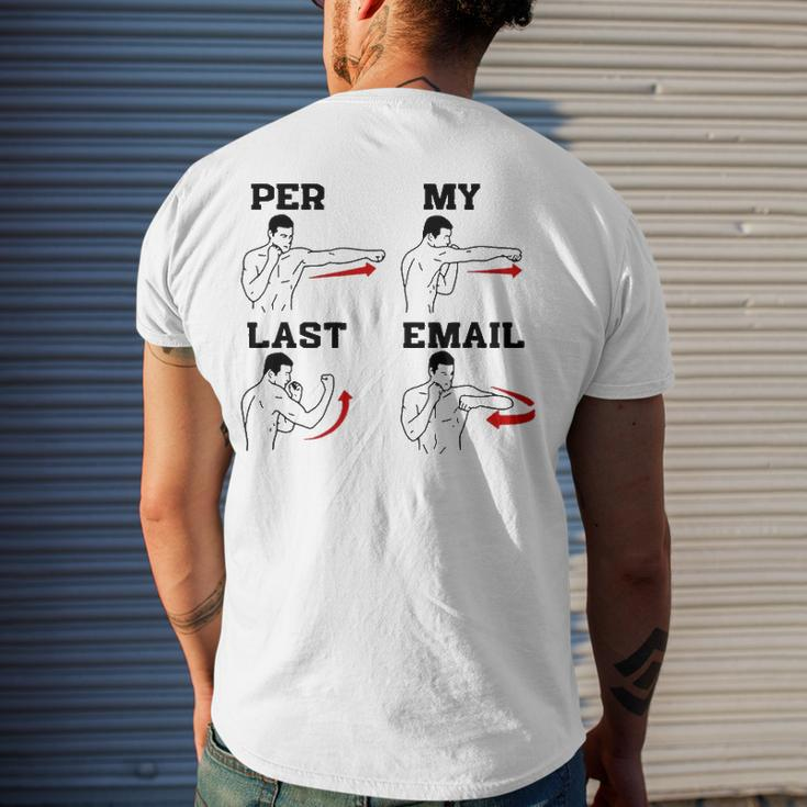 As Per My Last Email Coworker Humor Men Costumed Men's Back Print T-shirt Gifts for Him