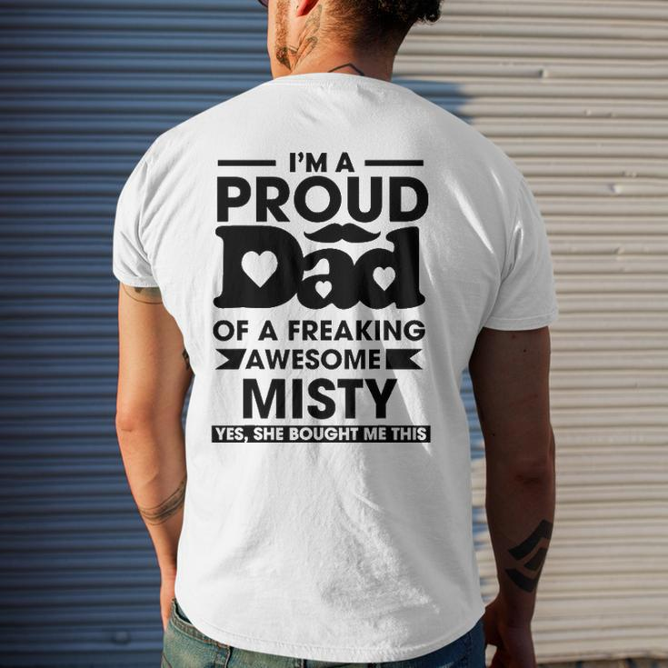 Im A Proud Dad Of A Freaking Awesome Misty Personalized Custom Men's Back Print T-shirt Gifts for Him