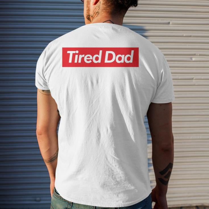 Tired Dad Fathers DayMen's Back Print T-shirt Gifts for Him