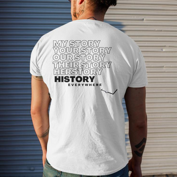 History Herstory Our Story Everywhere Men's Back Print T-shirt Gifts for Him