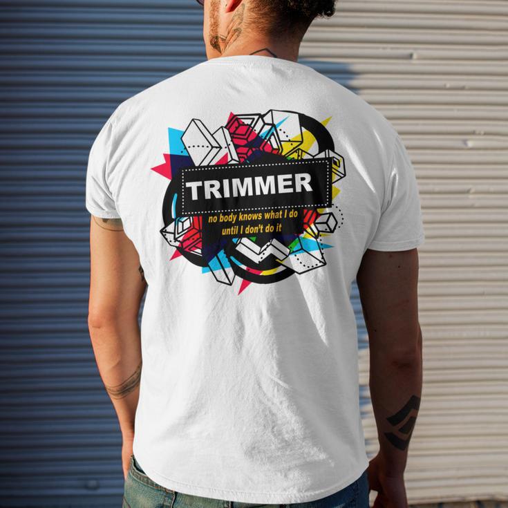 Trimmer Men's Crewneck Short Sleeve Back Print T-shirt Gifts for Him