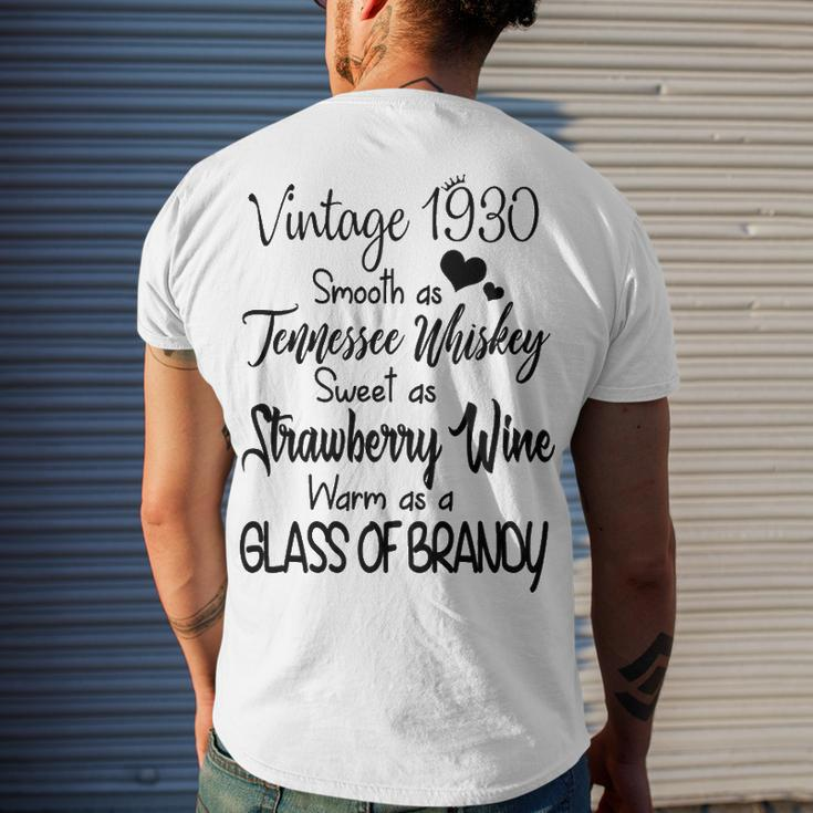Vintage 1930 Woman Birthday Men's Crewneck Short Sleeve Back Print T-shirt Gifts for Him