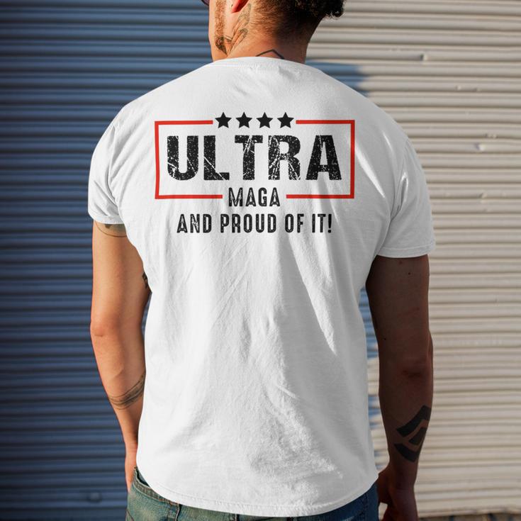 Vintage Ultra Maga And Proud Of It Men's Crewneck Short Sleeve Back Print T-shirt Gifts for Him